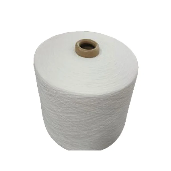 Hilo de poliéster de algodón blanco NE 20/1